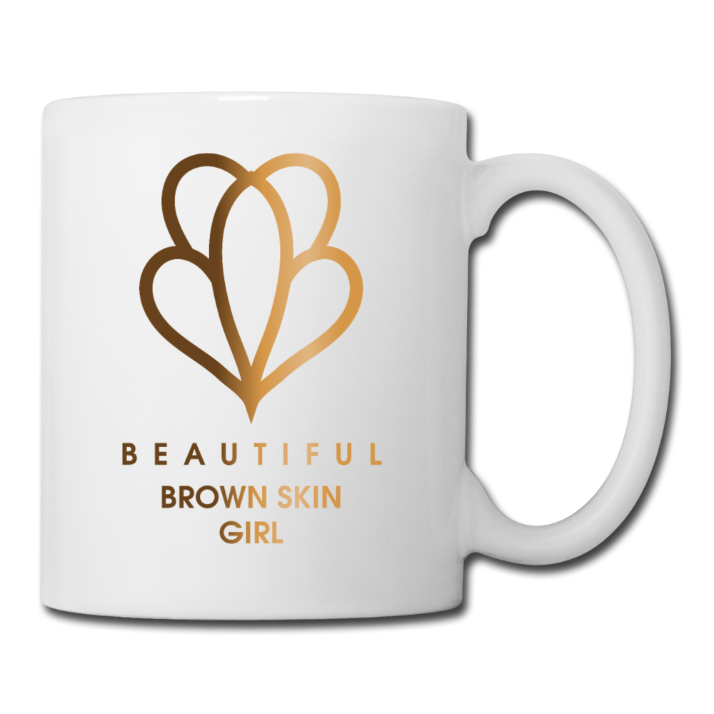 Brown Skin Girl Mug - white