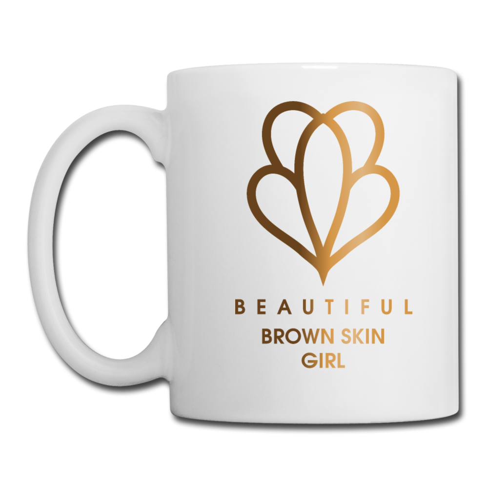 Brown Skin Girl Mug - white