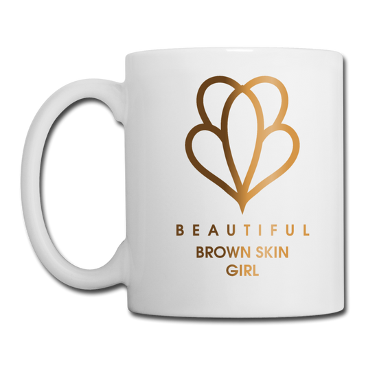 Brown Skin Girl Mug - white